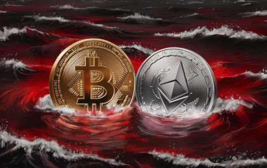 Bitcoin and Ethereum Prices Plunge on Recession Fears as Liquidations Spike