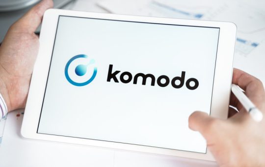 Komodo Logo on a white tablet