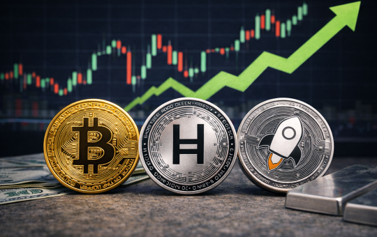 Hedera (HBAR) and Stellar (XLM) prices rose sharply as altcoins surged amid Bitcoin