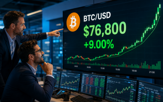Bitcoin eyes $80k after weekly rally pushes BTC above key moving averages