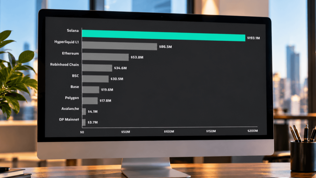 Solana Apps Generate $193M in 30 Days Amid Real-World Assets Surge